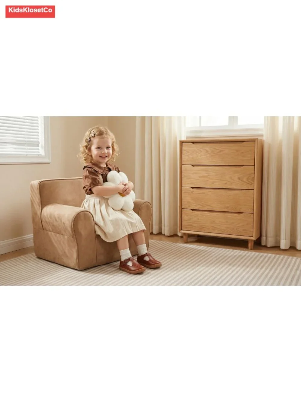 Toddler Mary Jane Flats - Wide Toe Box Barefoot Zero-Drop Sole Hook & Loop